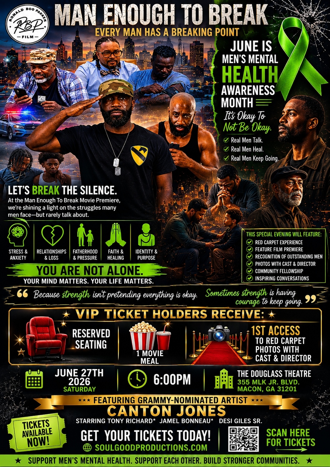 Film Spotlight: “Man Enough to Break” Premieres in Macon During Men’s Mental Health&nbsp;Month